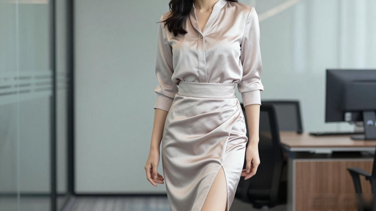 开衩裙火进人心，打破职场穿搭想象，展现女性自信气场