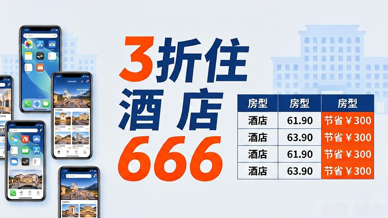 订酒店用什么软件最划算？搜【3折住酒店666】直接省