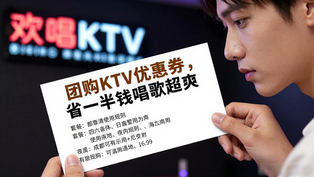 团购KTV优惠券，省一半钱唱歌超爽
