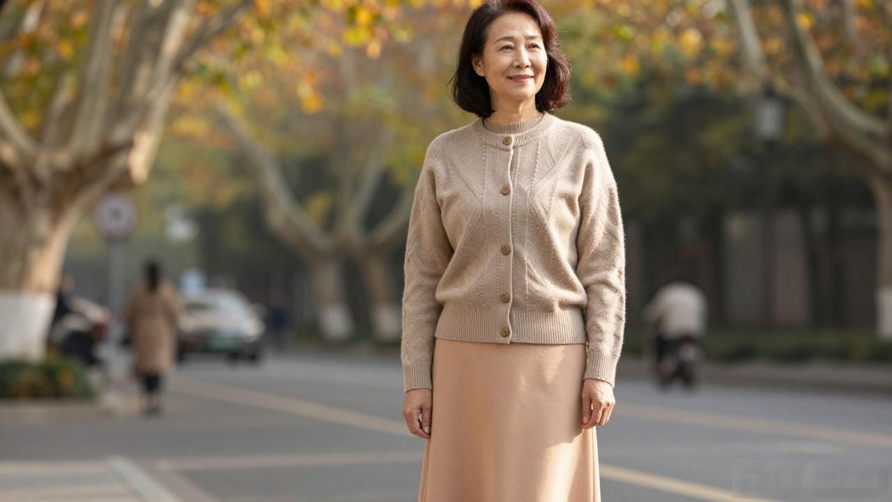 67岁杭州阿姨的穿搭秘诀：发不过肩、裙不上膝，优雅得体