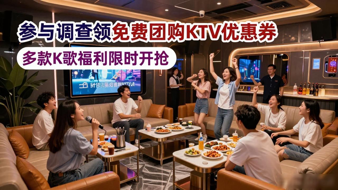 参与调查领免费团购KTV优惠券 多款K歌福利限时开抢