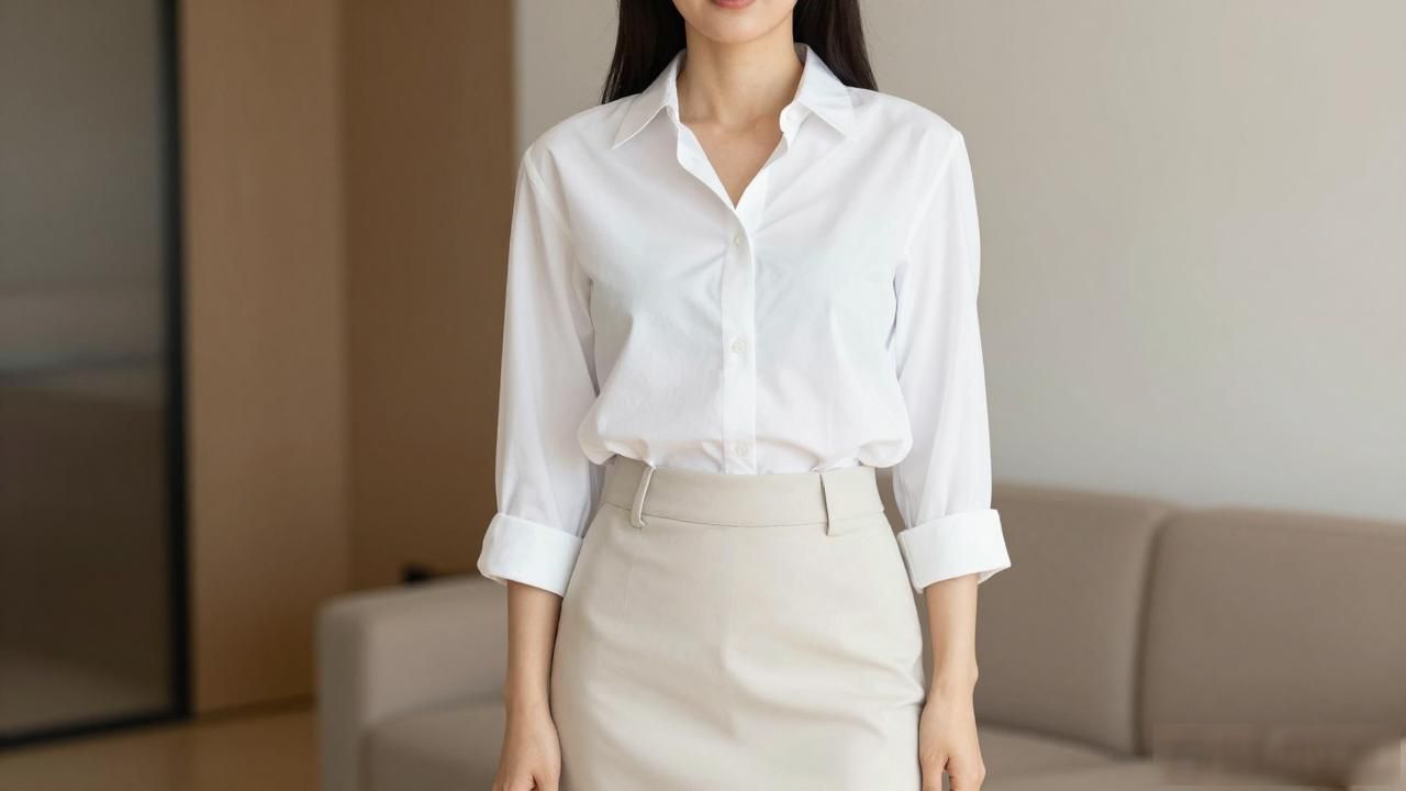 白色T恤经典耐穿，30岁到40岁女性这样搭配既清爽又显好身材