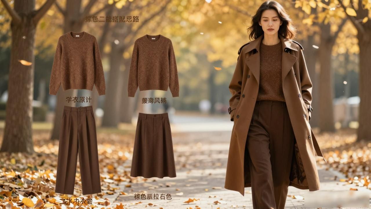 秋天穿棕色有多高级？30+女人学三木博主静奢风穿搭
