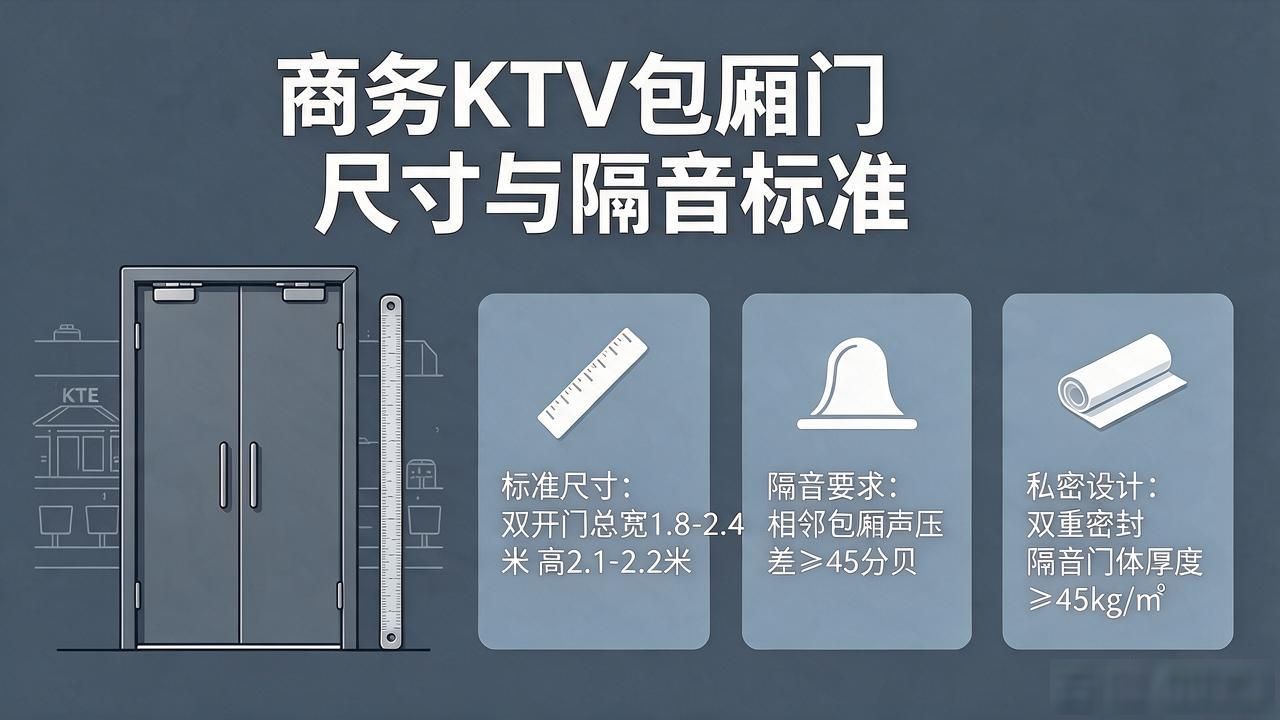 商务KTV包厢门尺寸多大合适？标准商务包隔音与私密需求