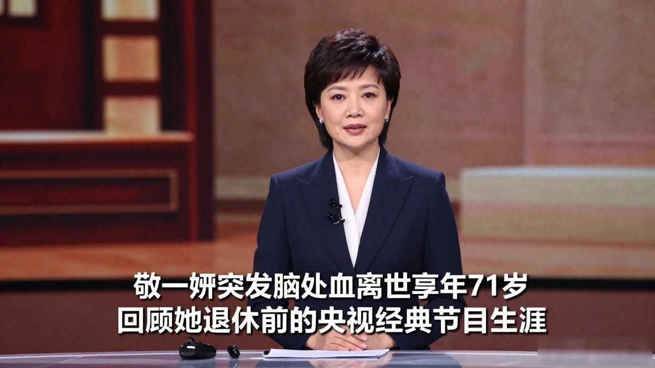 敬一丹突发脑出血离世享年71岁 回顾她退休前的央视经典节目生涯